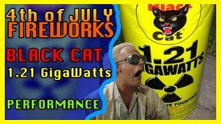 121 Gigawatts Black Cat Fountain Fireworks Performance [upl. by Rehtaef465]