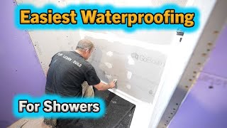 Easiest Waterproofing for Showers  Go Board  PLAN LEARN BUILD [upl. by Adnavoj621]