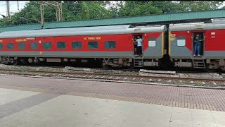 GANGSAGAR EXPRESS CROSSING AT BARRAKPORE  Indian Railway Down gangasagar express [upl. by Ailehs]