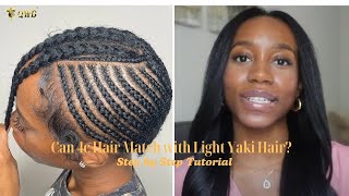 Sew In Light Yaki Hair on 4C Hair amp Hows the Transformation❓ Quick TutorialQueen Weave Beauty [upl. by Papst]