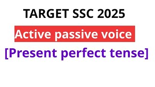 3 Active passive voice ssccgl sscchsl ssccpo sscsteno sscmtssscgd [upl. by Ynots]