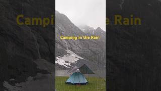 Camping in the rain mountaincamping campingadventure gohikecamp mountains notsolocamping [upl. by Annayi706]