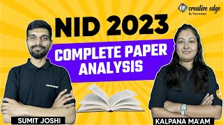 NID 2023 Paper Solution  NID 2023 Complete Live Paper Solving  NID 2023 Exam Difficulty Level [upl. by Lhadnek53]