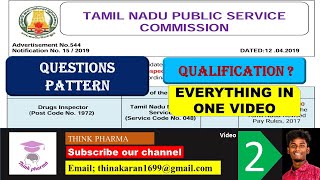 DRUG Inspector questions pattern and syllabus for 2024 exam druginspector exam tnpsc tamil [upl. by Latia946]