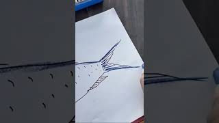 Hilsa drawing shortsadoptme viralvideo viralshorts art music beats  Drawee12 [upl. by Narahs]