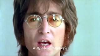 John Lennon Imagine  Wyobraź sobie  Tłumaczenie PL [upl. by Leggat]