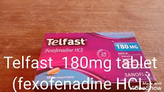 Telfast 180mg tablet  Fexofenadine HCL [upl. by Adle]