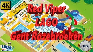 Rode glijbaan Red Viper onslide LAGO Gent Rozenbroeken 4K [upl. by Jezrdna]