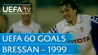 Mauro Bressan v Barcelona 1999 60 Great UEFA Goals [upl. by Nessah]