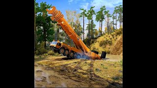 Amazing LIEBHERR t1200 with Big Engine Power  Spintires Mudrunner [upl. by Acker]