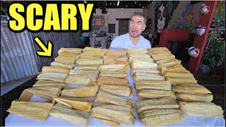 THIS 50 MEXICAN TAMALE CHALLENGE Has To Be Finished In Less Than 30 MINUTES [upl. by Annaoy]