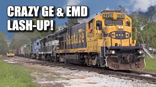 CRAZY GE and EMD Locomotives on the MDS Railway [upl. by Allerim]