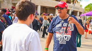 Donald Trump Supporter Freaked Out On Me [upl. by Deelaw]