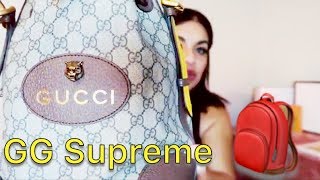 Gucci GG Supreme Backpack Review [upl. by Goldsworthy622]