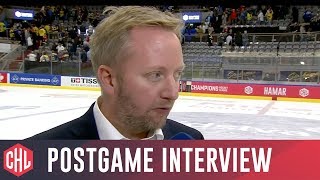 Postgame interviews Storhamar Hamar vs Djurgården Stockholm 23 [upl. by Nyl]