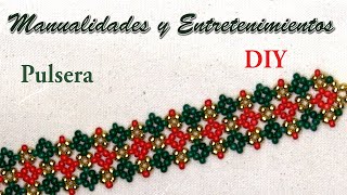 DIY  Pulsera para Navidad2 [upl. by Notnarb308]