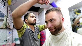 The ULTIMATE Indian HAIRCUT EXPERIENCE  Full Shave  Massage  Kolkata India [upl. by Cart]