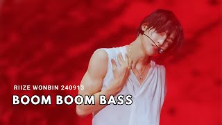 240913 Boom Boom Bass WONBIN FANCAM  RIIZE FANCON in SEOUL 라이즈 원빈 직캠 [upl. by Manley]