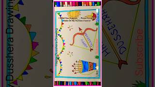 Dussehra Drawing  Dussehraa Fastival  Happy Dussehra  Vijay Dashmi poster dussehra shortvideo [upl. by Murdock22]