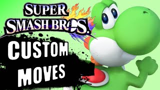 All Yoshis Custom Moves  Super Smash Bros 4 3DS [upl. by Lamori103]