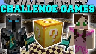 Minecraft PAT VS JEN CHALLENGE GAMES  Lucky Block Mod  Modded MiniGame [upl. by Allemahs]