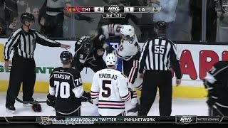 Daniel Carcillo vs Brayden McNabb Nov 29 2014 [upl. by Akeimat210]