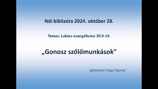 Női bibliaóra 2024október 28 [upl. by Frolick479]