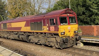 DB cargo 66098 4L45 containers 1132 2L Lea Road 14112024 [upl. by Nairred306]