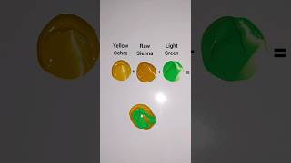 Yellow Ochre Raw and Light Green color mixing recipe  Color Mixing [upl. by Atwood]