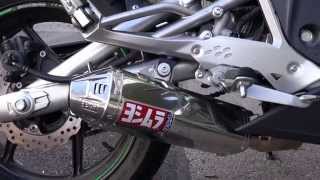 Yoshimura TRC Exhaust on Ninja 650R 2009 [upl. by Aidnic87]