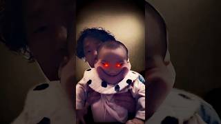 Baby 👻 Horrify Trying tik tok filter 😂 wait for me 😝 scaryface shorts funniestvideo scary [upl. by Steffane]