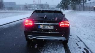 Mercedes GLA 200 2016 Exhaust Sound and Kickstart [upl. by Sucram]