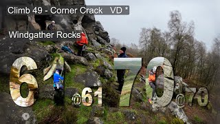 Climb 49  Day 4  Corner Crack  Windgather Rocks  Peak District [upl. by Leamsi725]