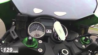 Kawasaki ZZR1400 0180mph Straight Line Run  Motorcyclenewscom [upl. by Mcgrath61]