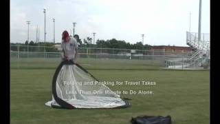 Baseball Softball Batting Drill Popup Catch Net by SKLZ  How it Folds amp Packs for Travel [upl. by Niwred]