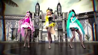 【MMD】HurlyBurly 【MikuLukaRin】 [upl. by Refinney]