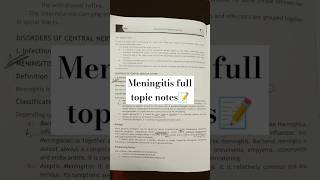 Meningitis full topic notes📝 ll pathophysiology ll management bscnursing [upl. by Nreval558]