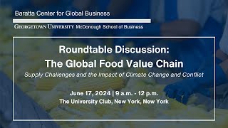 Roundtable on the Global Food Value Chain  Baratta Center [upl. by Madelene]