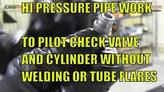 How to instal a Dual Pilot Check Load Hold Valve to Hydraulic Ram [upl. by Maynord]