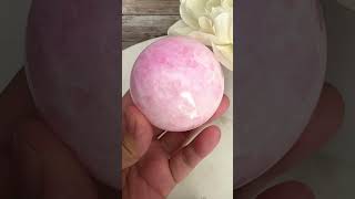 Premium quality pink Hemimorphite sphere SMoonCrystalscom [upl. by Alabaster649]