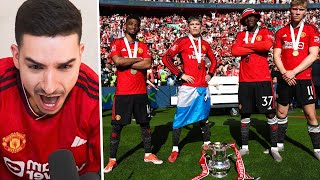 MANCHESTER UNITED WIN THE FA CUP Man United 21 Man City Reaction [upl. by Ramunni584]