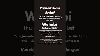 Wahabi dan Salafi berbeda 1quotes [upl. by Anivlis]