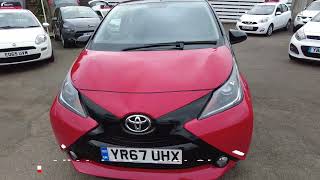 Toyota Aygo 10 VVTi xcite 4 Red BiTone Hatchback 5dr Petrol Manual Euro 6 68 ps  YR67 UHX [upl. by Fasa]