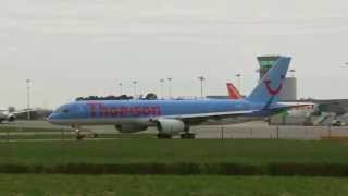 Thomson Airways Boeing 757200 Take Off Bristol Airport [upl. by Nauqram]