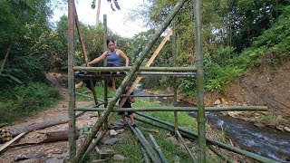 24 hours to build a bamboo tent for a young couple [upl. by Antone585]