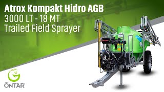 ÖNTAR  Atrox Kompakt Hidro AGB 3000 LT  18 MT Trailed Field Sprayer Usage Video [upl. by Terrene]