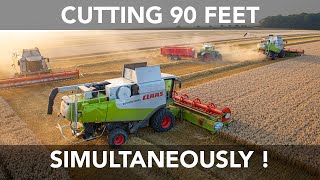 3 Claas Combines Working Together [upl. by William]