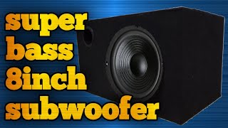 High Bass DIY Subwoofer  8inch subwoofer in car  how to make a 8inch subwoofer  SDN Gadget Pro [upl. by Donnamarie]