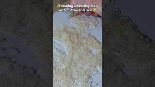 Making a fantasy map with rice and coffee✨️☕️🍚 [upl. by Oiluig57]