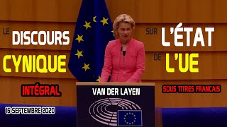 Le discours cynique sur l état de l UE  Van der Leyen le 16 septembre 2020 STFR [upl. by Schouten932]